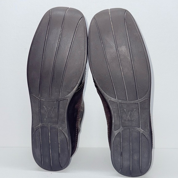 Louis Vuitton Womens Brown Patent Monogram Sneakers Size 38 1/2 EU - Picture 6 of 7